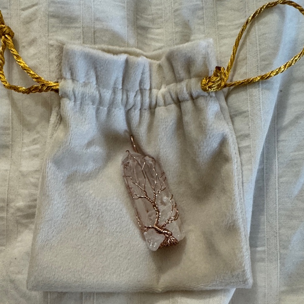 Wire Wrapped Crystal Pendant